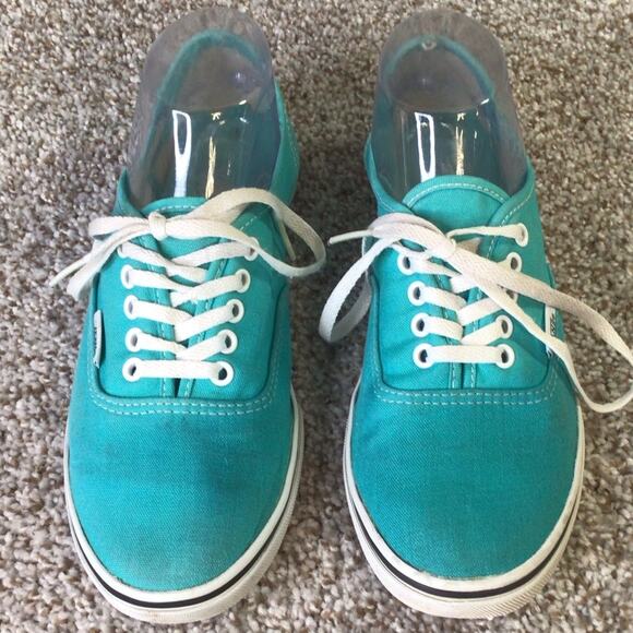 Vans sneakers women's size 8 Turquoise Blue - Picture 2 of 15